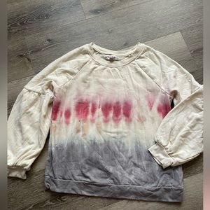 Worn once - Tie dye/ water color sweatshirt top